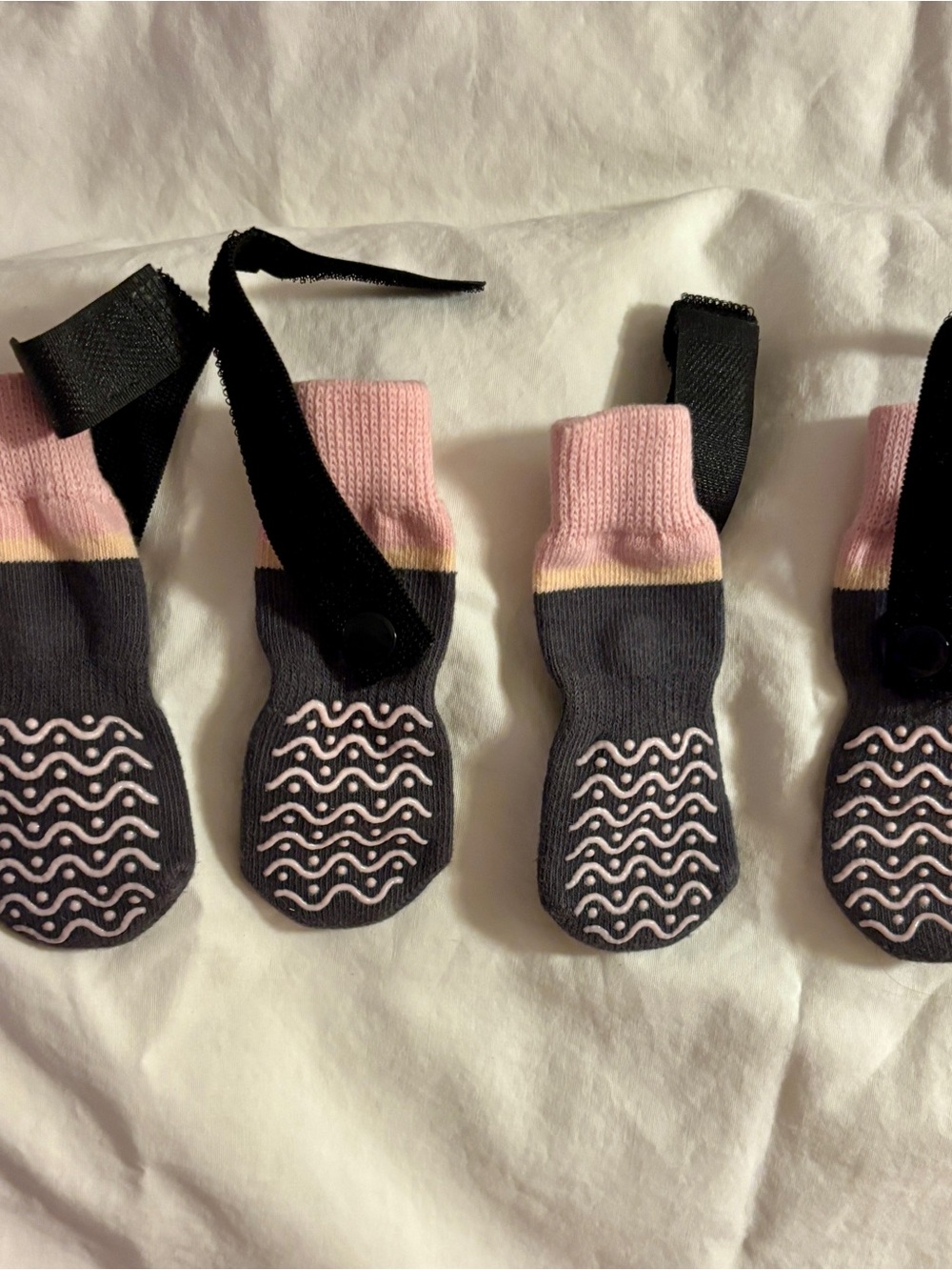 NWOT- Dog Paw Pink and Black Non-Slip Socks
